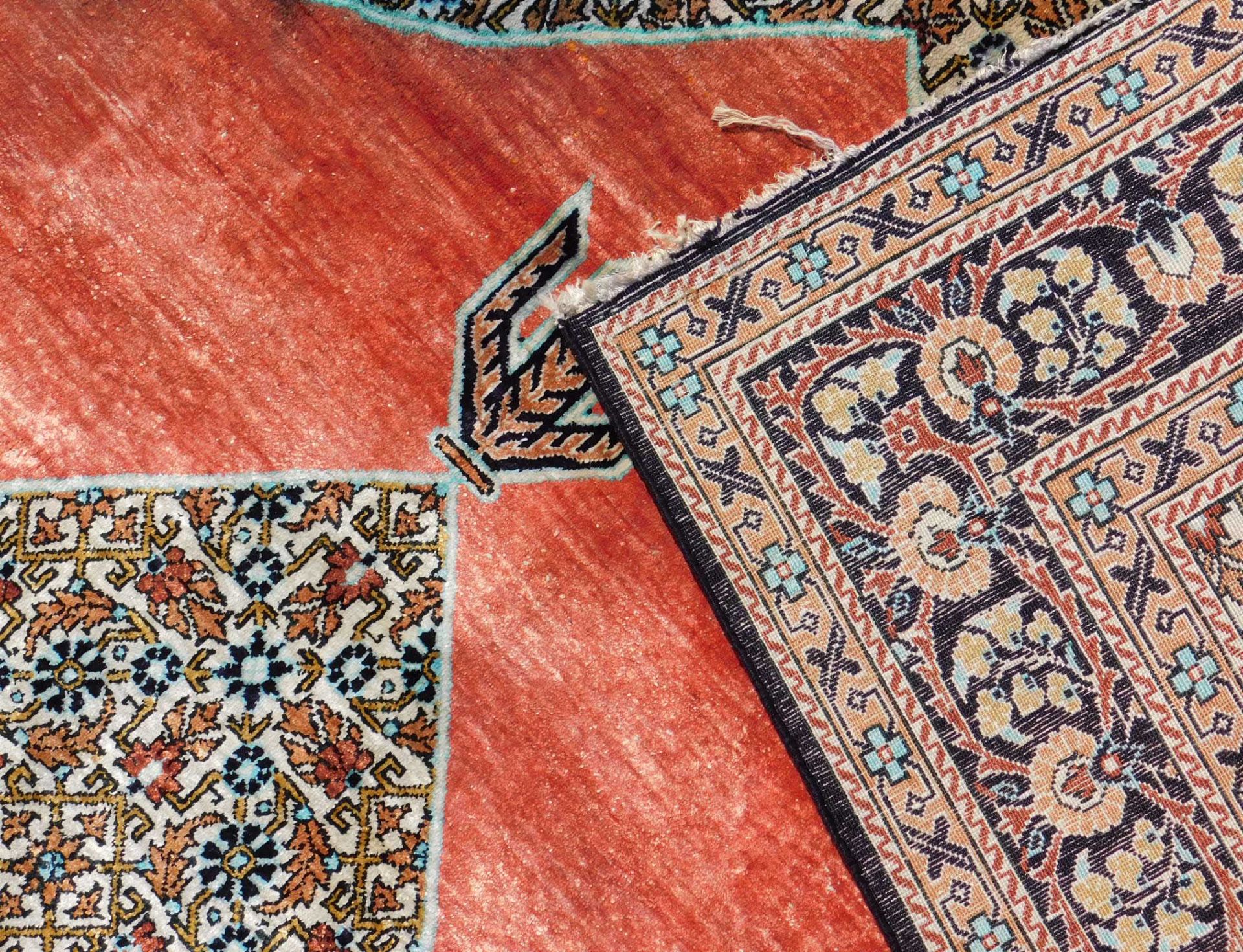 Qum Perserteppich. Seide auf Seide. Iran. - Bild 4 aus 4