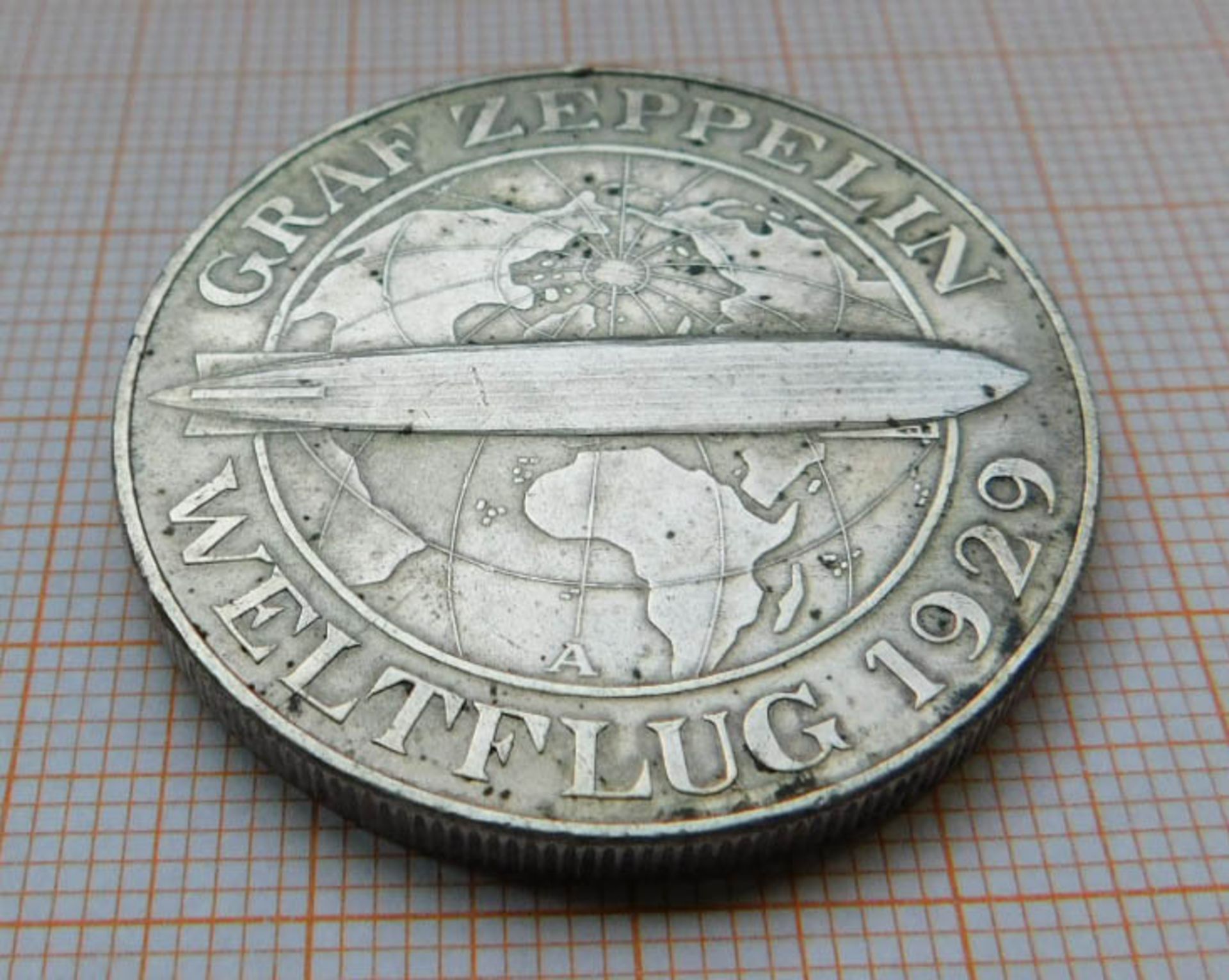 Silber. Graf Zeppelin Weltflug 1929. 1 x 3 und 1 x 5 Reichsmark. - Image 6 of 11