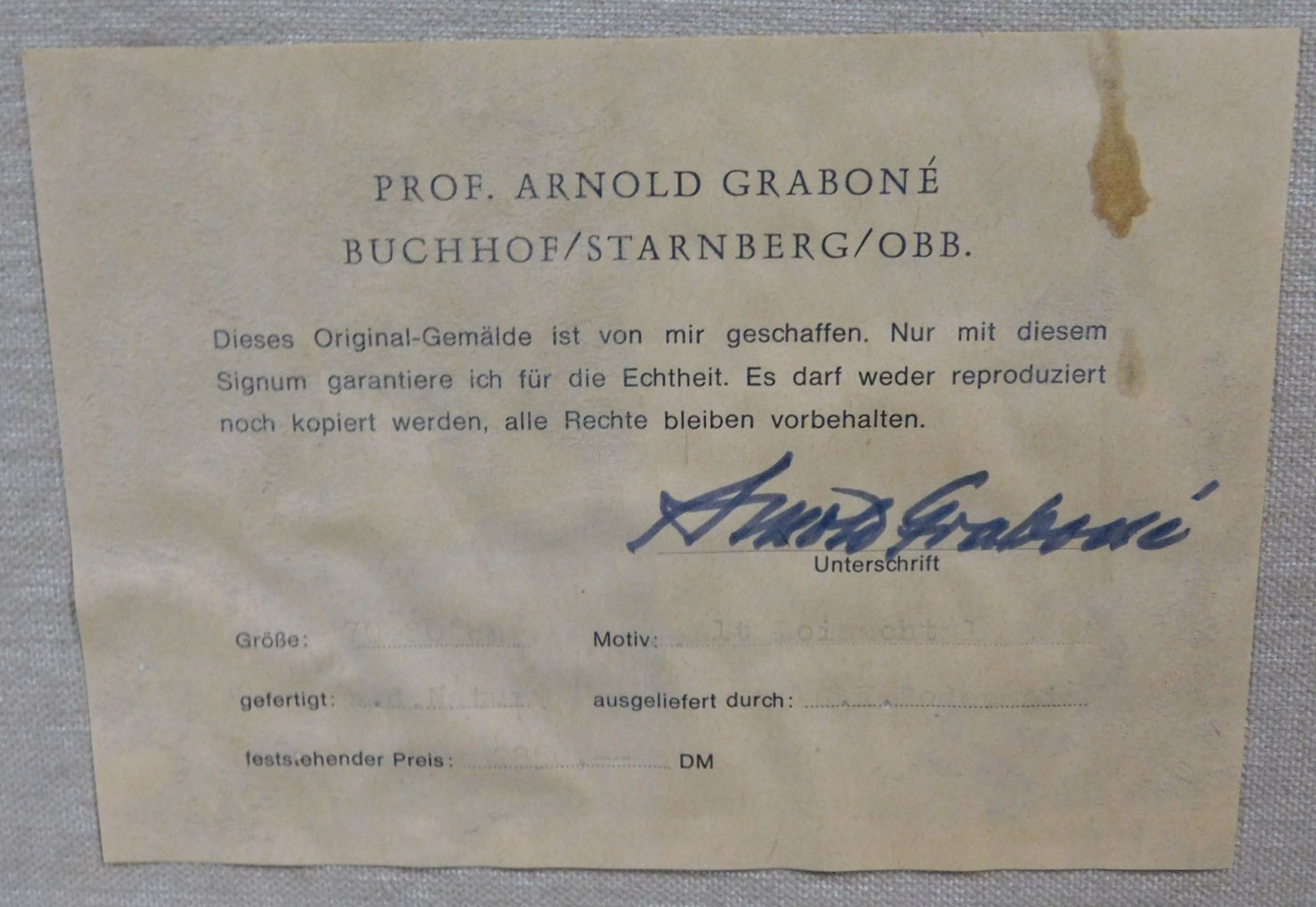 Georg ARNOLD-GRABONÉ (1896 - 1982). " "Alt Loisahtal" " - Image 3 of 10