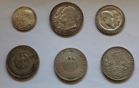 6 Silbermünzen.