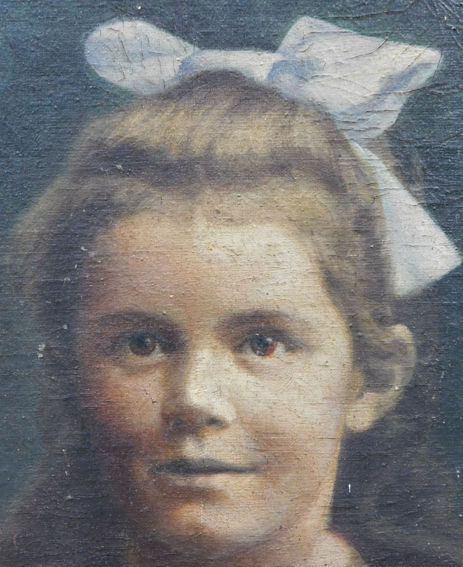 Hermann SEEGER (1857 - 1945). Mädchen mit weißer Haarschleife. - Image 6 of 9