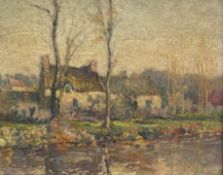 Michel KOROCHANSKY (1866 - 1925). Dorf am Fluss.