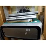 Two laptops - a Sony and a Dell, a Canon photocopier, a metal deed box and a quantity of CDs [pine