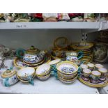 A quantity of Italian Orvieto dinner and tea wares including soup bowls, egg cups, serving dishes,