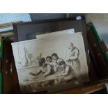 After Guercino, an engraving of musicians, perhaps members of the Cornaro family; together with