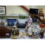 A mixed lot including a Royal Doulton figurine of a boy HN 2128, a Royal Worcester monk candle