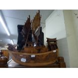 A wooden carved model of a sailing boat [s83] TO BID ON THIS LOT AND FOR VIEWING APPOINTMENTS