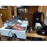 Vintage projectors and slide machines including Cabin, Gnome Supreme 300 and Suprette Muray, a