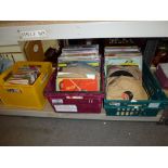 Two crates of assorted 12 and 10 in records including 78s, musicals, jazz, classical, easy