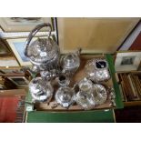 A very impressive late Victorian EPBM five-piece tea and coffee service and other silver-plated