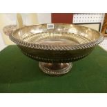 A late Victorian silver large footed bowl, 10.6 in diameter, London 1890, 26.5 ozt TO BID ON THIS