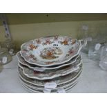 A 19th century Dresden china part dessert set decorated with flowers [s85] TO BID ON THIS LOT AND
