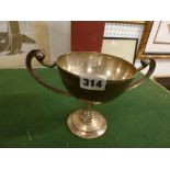 A Mappin & Webb silver two-handled trophy cup, in original unengraved condition, London 1912, 12 ozt