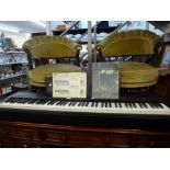 A Yamaha P-60 electronic piano and a triptych mirror [on 905] TO BID ON THIS LOT AND FOR VIEWING