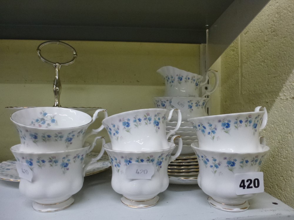 A Royal Albert Memory Lane part tea service including two tier cake stand approximately 23 pieces [
