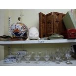 A set of 19th century engraved wine glasses and dessert bowls [s71] TO BID ON THIS LOT AND FOR