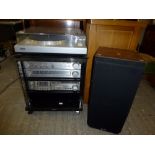 A Sony stacking system including: stereo system PS-T33, amplifier TAF35, a tuner ST-A35L and a