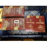 Alhambra Coronas cigars, hand-made in the Philippines, comprising six packets of 25, in three