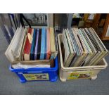 Two crates of assorted records, mainly classical [top of stairs] TO BID ON THIS LOT AND FOR