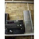 A Sony CD Player CDP-591, a Harman/Kardon Compact Disc changer FL8400, a Denon Cassette deck DR-M07,