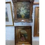 Nancy Lee, an oils on canvas of a basket of daisies, signed, and a late 19th century oil on canvas