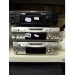A Sony Mini Disc deck MDS-S50, another Sony Mini Disc deck MDS-S39. [G27] TO BID ON THIS LOT AND FOR