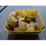 A vintage jointed mohair teddy bear, and a smaller similar [upstairs wooden shelves] TO BID ON