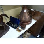 A Victorian copper two-gallon haystack measure, with official VR and GR stamps, together with a 1901