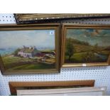 G. Jane Baylis, oils on board, The Pembrokeshire coast, signed, and another oils landscape (