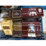 El Guajiro Brevas cigars, in 7 packets of 25, together with a packet of 25 Alvaro Brevas [table]
