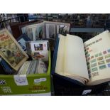 A blue covered fabric Helva stamp album, very well-presented, of world stamps, the collection of