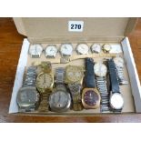 15 vintage Favre-Leuba wrist watches for restoration, including three quartz models TO BID ON THIS