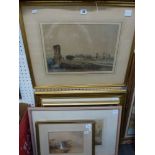 Peter de Wint, RWS, watercolour, 'Lower Hope, Windsor' (29 x 42 cm), reverse of frame with inscribed