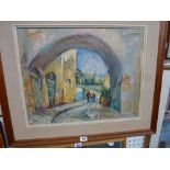 Harold Rotenberg, oils on canvas, 'Old Safad', signed (38 x 49 cm), framed TO BID ON THIS LOT AND