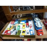 A tray of die cast model vehicles, mainly Matchbox, and Corgi vehicles including Corgi Major