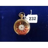 An American Waltham pocket watch in 10 ct gold half-hunter case, the cuvette inscribed and dated