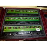 Trains: an Ace Trains '0' gauge tinplate Electrical Multiple Unit set of three, EMU SR, Southern
