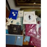 A suitcase of Masonic regalia and books and pamphlets including The West Kent Volunteer Lodge No.