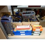 Two boxes of die cast model vehicles, mainly Days Gone, Lledo and Corgi, including Superhaulers [
