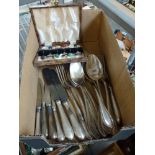 15 pieces of German 800 silver cutlery including three knives, 27.6 ozt weighable, together with