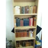 Five shelves of hardback books, some good bindings including Poetarum Senicorum Graecorum by