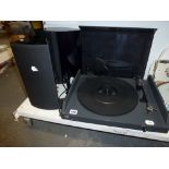 An NAD S5120 stereo turntable and a pair of B & O speakers. [s40] TO BID ON THIS LOT AND FOR VIEWING