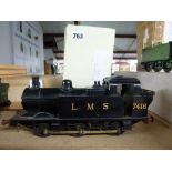 Trains: an '0' gauge electric model locomotive, LMS Jinty, possibly Dapol [upstairs shelves] TO