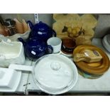 A mixed electrical and house ware lot including a Roberts transistor radio, an A4 Rotary cutter,