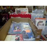A carton of Football books including 'Bobby Moore' by Jeff Powell, 'Ken Bates: My Chelsea Dream', '