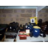 A mixed lot including a Nikon Coolpix camera, a Panasonic DVD player DMR-EZ27, a quantity of