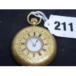 A good late Victorian 18 ct gold half-hunter pocket watch, with lever movement no. 28528, the case