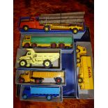 Four Dinky Supertoys including a French 36A Tracteur Willeme, 934 Leyland Octopus Wagon, 965