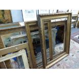 9 good old vacant picture frames, mainly gilt wood (largest aperture 74 x 132 cm) (9) WE DO NOT TAKE