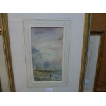 E. Lewis, a pair of coastal watercolours, each signed and dated (19)00; H. Bellingham-Smith,